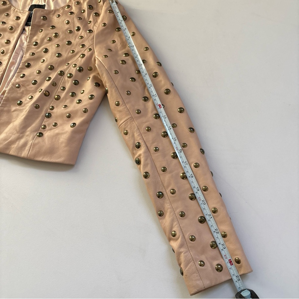 Sz S Marciano Blush Studded Leather women’s Jacket used with defects - Picture 6 of 16